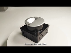 অ্যালুমিনিয়াম আউটডোর LED স্টেপ লাইট আইপি 65 রাউন্ড কভার স্কয়ার স্লিভ ওয়াল সিঁড়ি