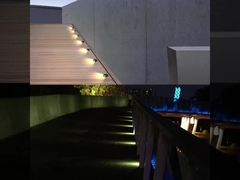 আইপি 67 আল্ট্রা পাতলা কবরিত ইনগ্রাউন্ড আপলাইট 12V 24V ওয়াটারপ্রুফ ডেক লাইট রিসেসড গ্রাউন্ড ল্যাম্প