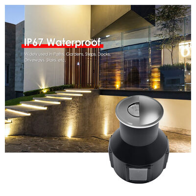 এলইডি ভূগর্ভস্থ আলো 3W এসি 85-265V 1/2/3/4 সাইড DIA55MM*H55MM 0.5M পাওয়ার ক্যাবল সহ অপটিক্যাল লেন্স