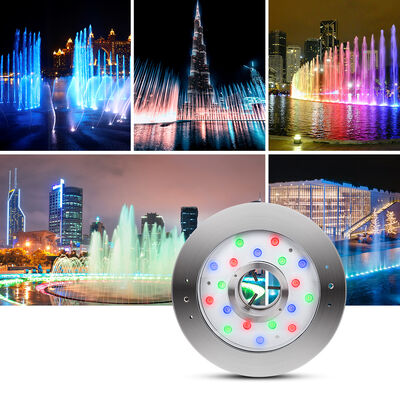 LED ফাউন্টেন লাইট স্টেইনলেস স্টিল উপাদান RGBW 4in1 আন্ডারওয়াটার লাইটিং ল্যান্ডস্কেপ আউটডোর সেটিংসের জন্য