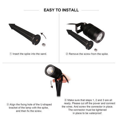আইপি 66 এলইডি গার্ডেন স্পট লাইট ওয়াটারপ্রুফ গার্ডেন স্পাইক লাইট আউটডোর এলইডি বল ল্যাম্প