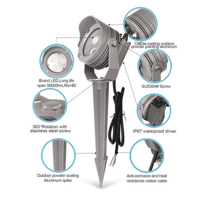 আইপি 65 12 ভি ডিসি ডিমিং ডেকোরেটিভ এলইডি স্পটলাইট অ্যালুমিনিয়াম আউটডোর ল্যান্ডস্কেপ ল্যাম্প