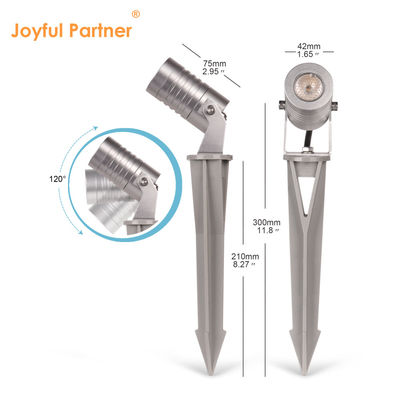 জলরোধী আইপি 65 অ্যালুমিনিয়াম এলইডি গার্ডেন স্পট লাইট উষ্ণ সাদা আউটডোর স্পাইক লাইটিং