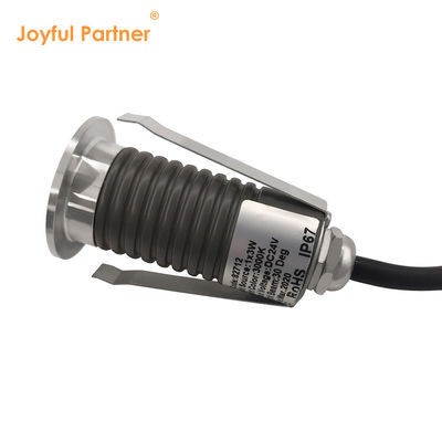 মিনি IP67 আন্ডারগ্রাউন্ড লাইট জলরোধী একক রঙ 3000K স্টেইনলেস স্টীল 1W 3W রিসেসড মাউন্টিং
