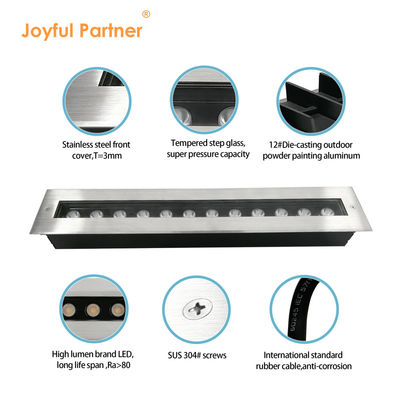 এলইডি রিসেসড লিনিয়ার লাইট ফিক্সচার 500 এমএম দৈর্ঘ্য 12W 24W আইপি 67 ওয়াটারপ্রুফ ই এম ওডিএম কাস্টমাইজড