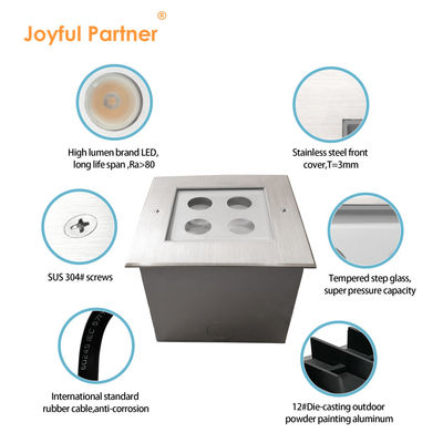 আউটডোর গার্ডেন ইনগ্রাউন্ড লাইট মূল CREE/OSRAM LED 12V DC24V 4W 8W স্টেইনলেস স্টীল কভার