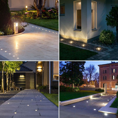 LED ভূগর্ভস্থ ল্যাম্প স্টেইনলেস স্টীল 1W 2W এসি/ডিসি 2700K-6000K DIA38MM সঙ্গে ফ্রিজ গ্লাস