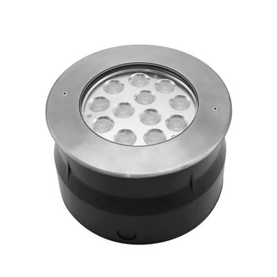 IP67 LED ভূগর্ভস্থ আলো 12W 24W 36W DIA185MM RGB3in1 3000K উষ্ণ সাদা গার্ডেন পার্ক প্লাজার জন্য