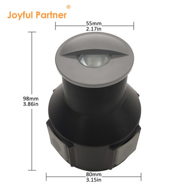 আধা-ছায়াময় ভূগর্ভস্থ আলো 12V 24VDC নিম্ন ভোল্টেজ 1W 2W মধুচক্র লোভারের সাথে