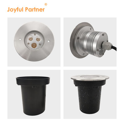 আন্ডারগ্রাউন্ড LED পার্কিং লাইট 3W 6W 9W COB স্টেইনলেস স্টীল ট্রিম সঙ্গে বহিরঙ্গন LED বাগান লাইট