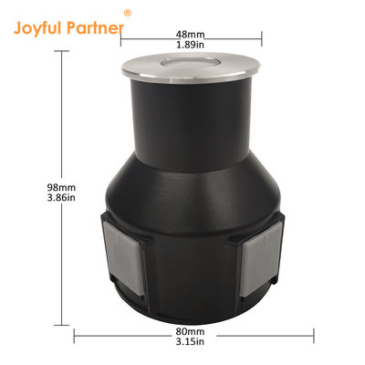 3W IP67 রিসেসড রাউন্ড ডেক লাইট 316 স্টেইনলেস স্টিল ফ্রন্ট কভার DIA55MM DC24V