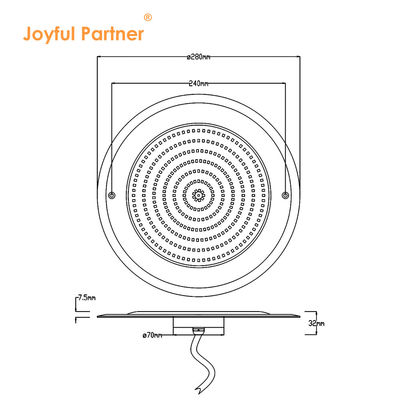 IP68 LED PAR56 পুল লাইট RGB রঙ পরিবর্তন 12VDC এসি 35W DIA280mm SMD2835 432pcs রঙ প্যাকেজ সহ