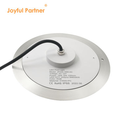 জলরোধী PAR56 LED পুল লাইট 316 এসএস ওয়াল মাউন্ট 230MM 18W 25W AC12V