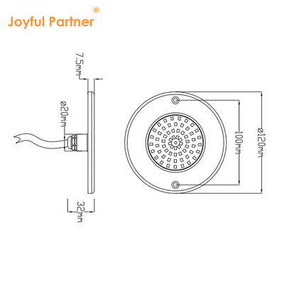 6W LED PAR56 পুল লাইট সুইমিং পুল জন্য মাউন্ট অতি পাতলা পিসি উপাদান প্রাচীর