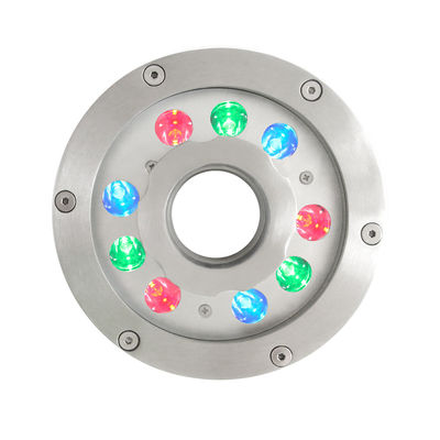 18W RGB LED ফোয়ারা পুল লাইট DMX কন্ট্রোল ওয়াটারপ্রুফ আইপি 68 আন্ডারওয়াটার লাইট