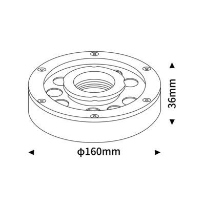 18W RGB LED ফোয়ারা পুল লাইট DMX কন্ট্রোল ওয়াটারপ্রুফ আইপি 68 আন্ডারওয়াটার লাইট