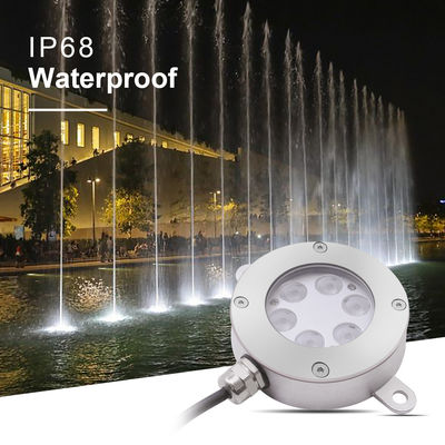 আন্ডারওয়াটার LED ফোয়ারা লাইট 6W RGB IP68 ওয়াটারপ্রুফ ফোয়ারা লাইট 2700k - 6000k