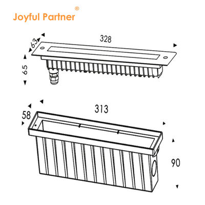 6W আন্ডারওয়াটার লিনিয়ার লাইট আউটডোর লো ভোল্টেজ আইপি 68 6 পিসিএস প্লাস্টিকের মাউন্টিং আস্তরণের সাথে এলইডি