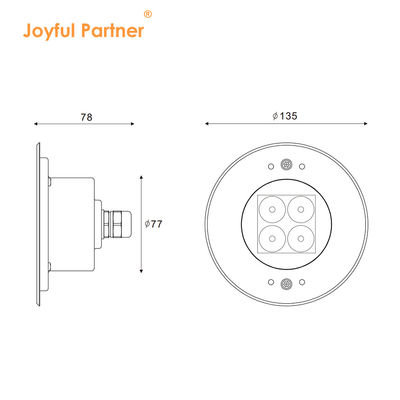 316 স্টেইনলেস স্টীল LED সুইমিং পুল আন্ডারওয়াটার লাইট 2700K - 6500K সিইএম অনুমোদিত