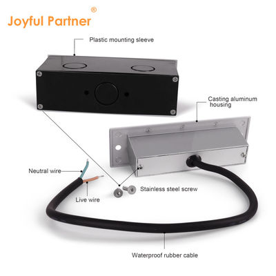 আয়তক্ষেত্রাকার 220V 5W LED ওয়াল প্যাক লাইট আইপি 65 3000 কে বহিরঙ্গন পাথওয়ে আলো