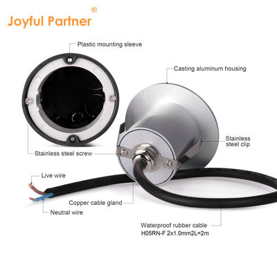 অভ্যন্তরীণ সিঁড়ি আলো 12VDC 24VDC গোলাকার আকৃতি 1W 2W কাস্টম আইপি 65 আধুনিক নকশা