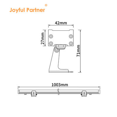 অ্যালুমিনিয়াম রঙ 18W LED ওয়াল ওয়াশার লাইট বহিরঙ্গন জলরোধী রৈখিক আলো
