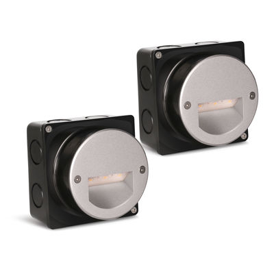 অ্যালুমিনিয়াম আউটডোর LED স্টেপ লাইট আইপি 65 রাউন্ড কভার স্কয়ার স্লিভ ওয়াল সিঁড়ি