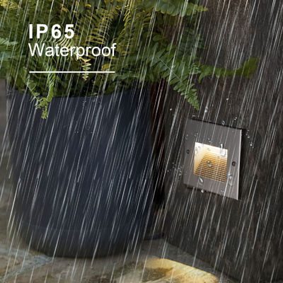 AC100~240V সিঁড়ি স্টেপ লাইট LED 6W COB Recessed IP65 120*120mm করিডোরের জন্য LED ওয়াল কোণার আলো