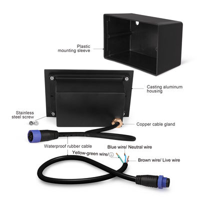 এসএমডি 6W এলইডি ইনসেসড ওয়াল লাইট আইপি 65 কবরযুক্ত মেঝে ল্যাম্প আউটডোর এলইডি স্টেপ লাইট