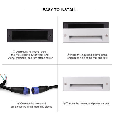 আয়তক্ষেত্রাকার কবর LED ওয়াল প্যাক লাইট 220VAC 5W উষ্ণ সাদা LED পাদদেশের আলো