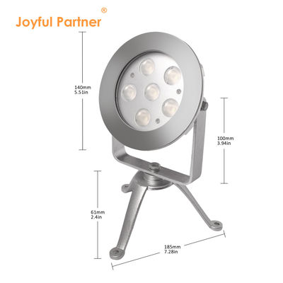 RGBW LED আন্ডারওয়াটার স্পট লাইট 24V ডিসি স্টেইনলেস স্টীল 316 DMX512 কন্ট্রোলার