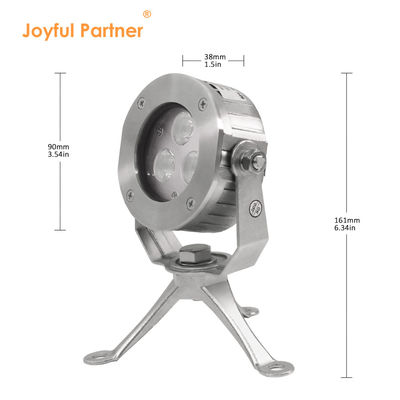 LED সাবওয়াটার লাইট উচ্চ মানের DC24V 304 স্টেইনলেস স্টীল DMX512 RGBW IP68 12W