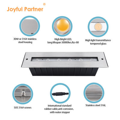 স্টেইনলেস স্টীল 316L আন্ডারওয়াটার লিনিয়ার লাইট রিসেসড সুইমিং পুল লাইট LED