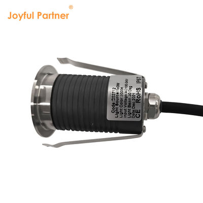 LED ভূগর্ভস্থ ল্যাম্প স্টেইনলেস স্টীল 1W 2W এসি/ডিসি 2700K-6000K DIA38MM সঙ্গে ফ্রিজ গ্লাস