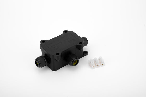 জলরোধী তারের সংযোগ বাক্স এইচ টাইপ ৩ পথ প্লাস্টিক কালো রঙ দ্রুত টার্মিনাল