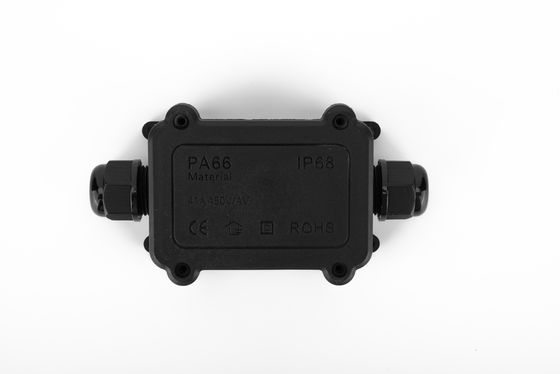 জলরোধী তারের সংযোগ বাক্স এইচ টাইপ ৩ পথ প্লাস্টিক কালো রঙ দ্রুত টার্মিনাল