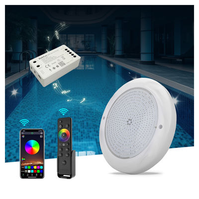 নেতৃত্বাধীন পুল আলো পানির নিচে সাঁতার আলো RGB 230mm 18W পৃষ্ঠ মাউন্ট করা IP68 DC12V 3000K