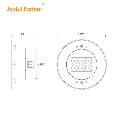 নতুন আগমন IP68 জলরোধী স্টেইনলেস স্টীল 316L ডুবযোগ্য পুল লাইট 6W সাদা LED পানির নিচে ল্যাম্প