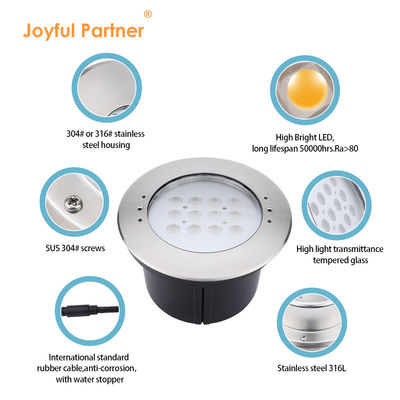 সর্বশেষ কারখানা সরাসরি আইপি 68 ওয়াটারপ্রুফ 316 স্টেইনলেস স্টীল ডুবযোগ্য পুল লাইট 20W / 40W LED পুকুর আলো