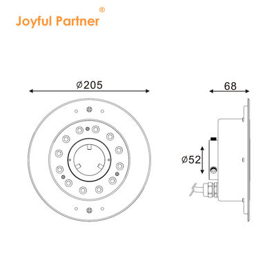 আন্ডারওয়াটার ফোয়ারা ল্যাম্প IP68 12W 24W 36W উষ্ণ সাদা RGB স্টেইনলেস স্টীল 316L