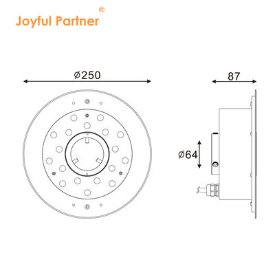 আন্ডারওয়াটার ফোয়ারা লাইট IP68 18W 36W 54W উষ্ণ সাদা নীল RGB স্টেইনলেস স্টীল 316L
