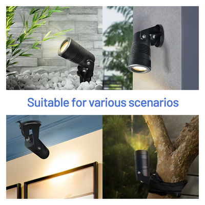 12V 24V আইপি 65 অ্যালুমিনিয়াম 6W 3000k নেতৃত্বাধীন স্পাইক গার্ডেন লাইট আউটডোর ল্যান্ডস্কেপ স্পট লন লাইট