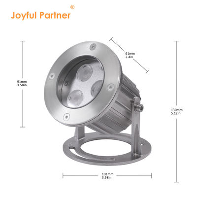 IP68 ওয়াটারপ্রুফ স্টেইনলেস স্টীল 316 3x2W LED আন্ডার ওয়াটার লাইটস