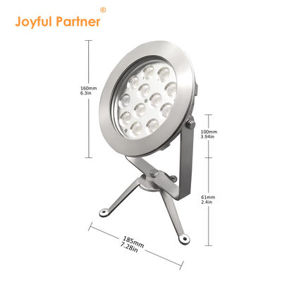 প্রোমোশনাল হাই পাওয়ার লো ভোল্টেজ DC24V IP68 স্টেইনলেস স্টীল 48W RGB ডুবযোগ্য পুকুর লাইট