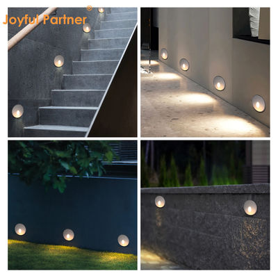 2W LED Recessed Light DC24V Step Lights উষ্ণ সাদা আইপি 65 ওয়াটারপ্রুফ ওয়াল লাইট প্লাস্টিকের মাউন্ট সহ সিঁড়ি