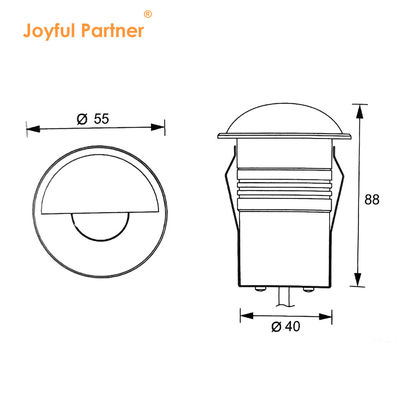 আইপি 67 এলইডি 12 ভি -24 ভিডিসি লো ভোল্টেজ 1W 3W গ্রাউন্ড ফ্রিজড গ্লাস সহ