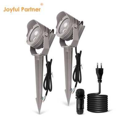 3W 6W RGB IP67 জলরোধী DC12V 24V অপটিক্যাল রিফ্লেক্টর LED প্লাস্টিক স্পাইক স্পট লাইট বাগান গাছের জন্য