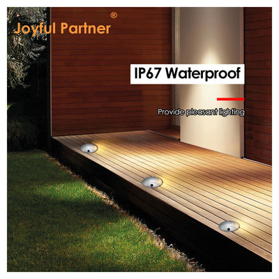 1W ইনসেসড স্টেপ লাইট আল্ট্রা পাতলা DIA70MM H14MM DC24V 3000k উষ্ণ সাদা বহিরঙ্গন আলো জন্য