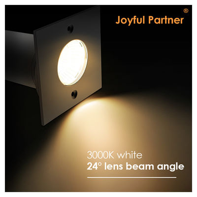 6W COB LED 85mm*85mm কালো অ্যালুমিনিয়াম হাউজিং বর্গাকার আকৃতি আউটডোর প্যাটিও বাগান জন্য ভূগর্ভস্থ কবর LED লাইট