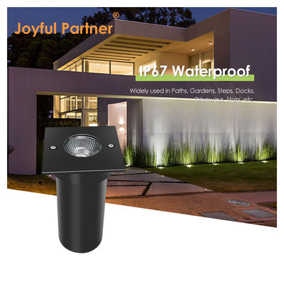 6W COB LED 85mm*85mm কালো অ্যালুমিনিয়াম হাউজিং বর্গাকার আকৃতি আউটডোর প্যাটিও বাগান জন্য ভূগর্ভস্থ কবর LED লাইট